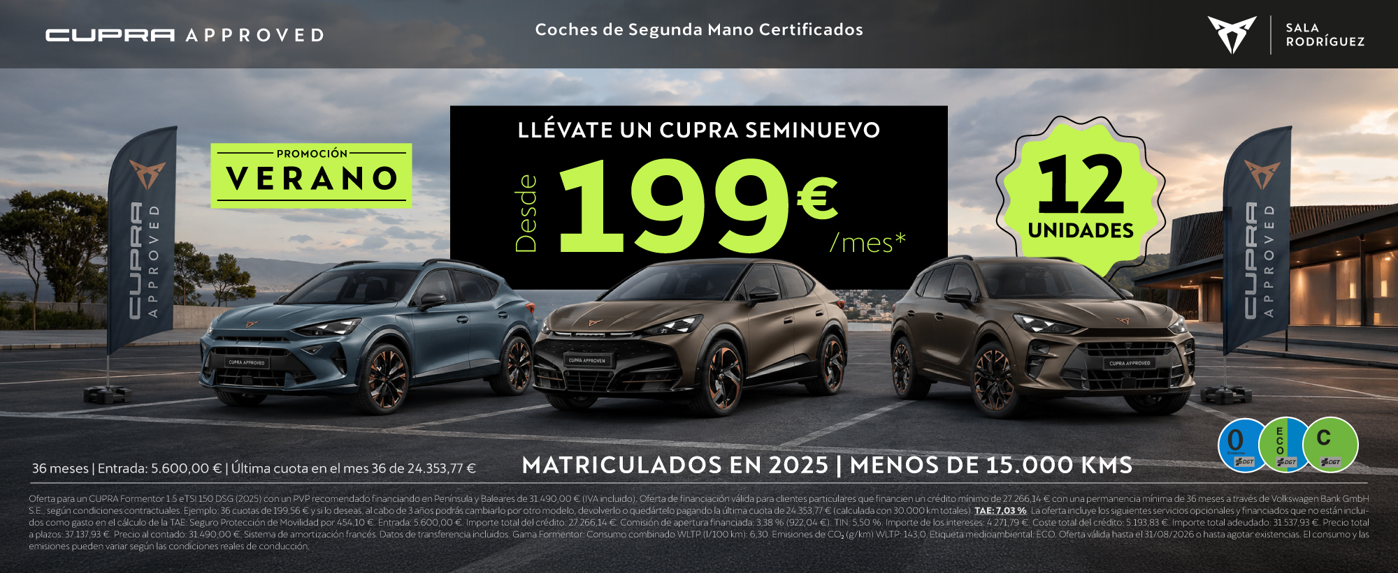 ¡CUPRA Approved desde 199€/mes!