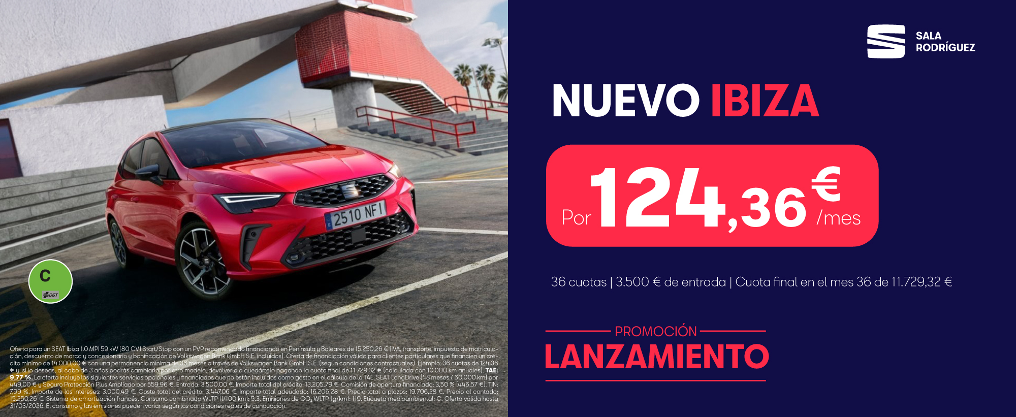 ¡Ofertón! Nuevo Ibiza por 124,36€/mes*