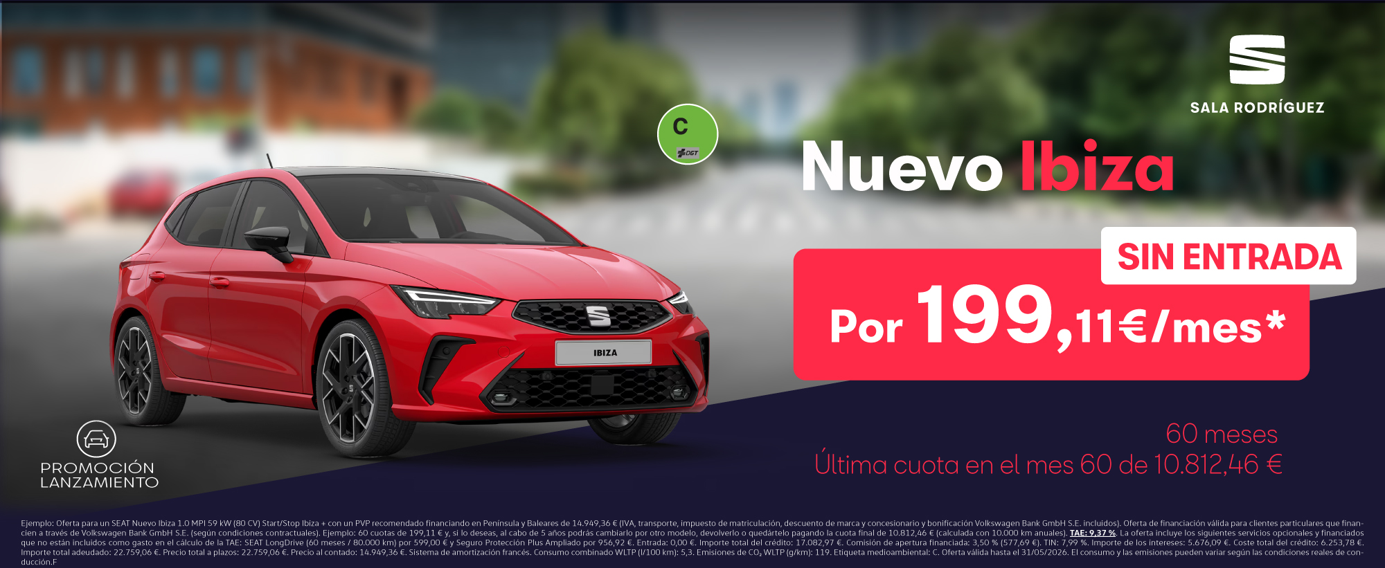 ¡Sin Entrada! Nuevo Ibiza por 199€/mes*