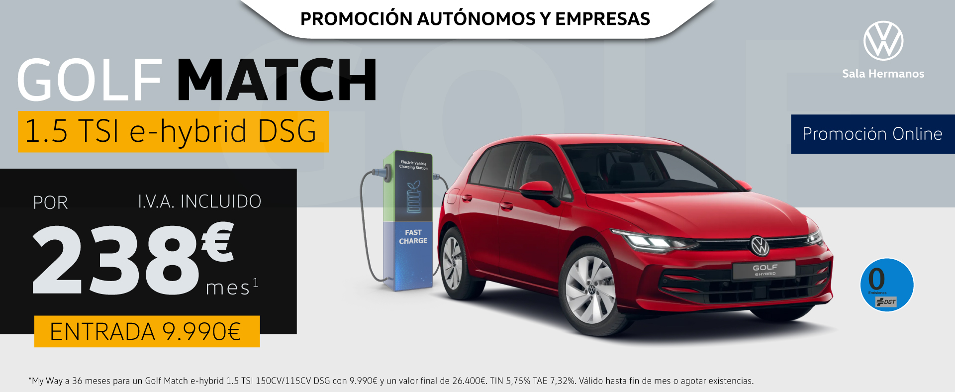 Golf Match e-Hybrid para Empresas por 238€/mes*